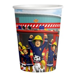 Gobelets en papier Fireman Sam Teamwork 8 pièces 250 ml