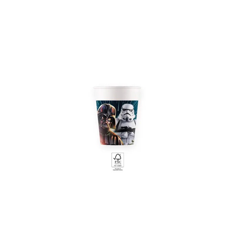 Gobelets en carton Star Wars Galaxy 8 pièces 200 ml FSC