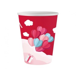 Love Love Is In The Air Red paper cup 6 pcs 250 ml