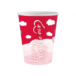 Love Love Is In The Air Red paper cup 6 pcs 250 ml