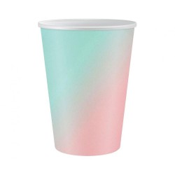 Colour Ombre paper cup set of 6 pcs 266 ml