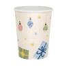 Gobelets en papier motif forêt d'hiver de Noël 8 pièces 250 ml