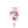 Gobelets en papier aux couleurs de l'arc-en-ciel Licorne 8 pièces 200 ml FSC