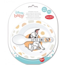 Ensemble micro bol + cuillère pour bébé Disney 101 Dalmatiens