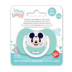 Sucette réversible pour bébé Disney Mickey avec étui