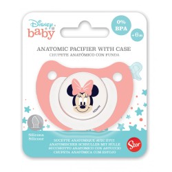 Sucette apaisante et ludique Disney Minnie Baby avec étui