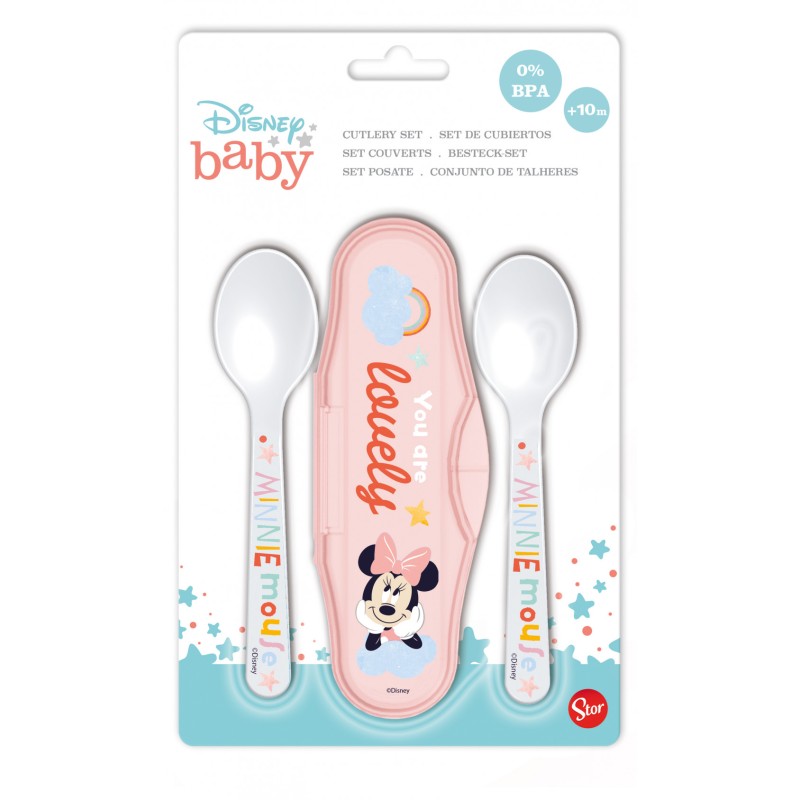 Ensemble de couverts de voyage pour bébé Disney Minnie