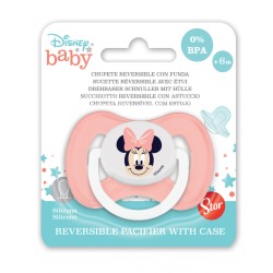 Disney Minnie  reversible baby pacifier with case