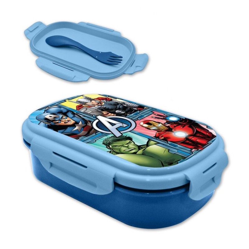 Avengers sandwich box + cutlery set