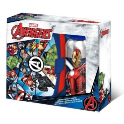 Avengers Team Spirit sandwich box + aluminum bottle set