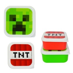 Coffret de mini-boîtes à lunch en plastique Minecraft TNT