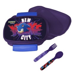 Sonic the Hedgehog Get Me Sonic the Hedgehog Sandwich Box + Cutlery Set