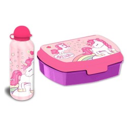 Unicorn Special Sandwich Box + Aluminum Bottle Set