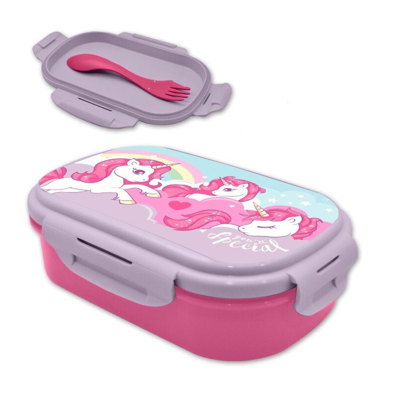 Unicorn Special lunch box + cutlery set