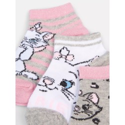 Disney Marie cat kids no-show socks 27/30