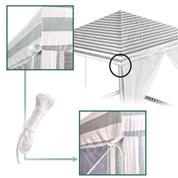 Tent pavilion gazebo garden party commercial White 2X2m
