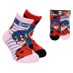 Chaussettes épaisses antidérapantes pour enfants Miraculous Tales of Ladybug et Chat Noir 23/26