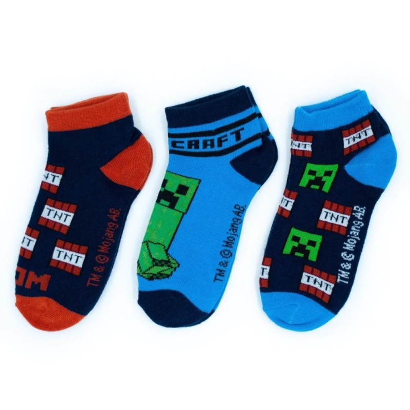 Minecraft children's no-show socks 23/26