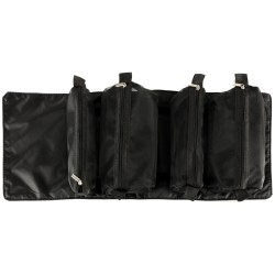 Sac à cosmétiques de voyage pliable amovible rétractable 4 en 1 grande capacité portable noir