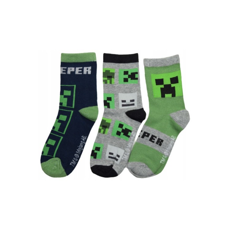 Minecraft Skeleton kids socks 27/30