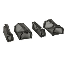 Sac à cosmétiques de voyage pliable amovible rétractable 4 en 1 grande capacité portable noir