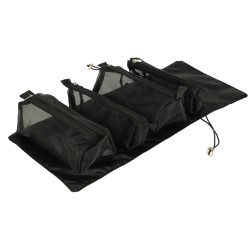 Sac à cosmétiques de voyage pliable amovible rétractable 4 en 1 grande capacité portable noir