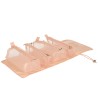 Sac à cosmétiques de voyage pliable amovible roll up 4en1 grande capacité portable rose

