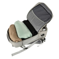 Sac à dos de voyage d'avion câble USB étanche 45x16x28cm gris
