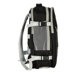 Sac à dos de voyage d'avion câble USB étanche 45x16x28cm noir
