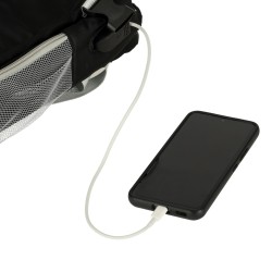 Sac à dos de voyage d'avion câble USB étanche 45x16x28cm noir
