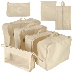 Organisateurs de valises ensemble de voyage 8 pièces accessoires de rangement de vêtements sacs imperméables chaussure de maquil