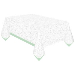 Baby Gold Hello dotted paper tablecloth 120x180 cm