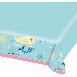 Mermaid Shellebrate plastic tablecloth 120x180 cm