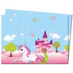 Unicorn Castle plastic tablecloth 120x180 cm