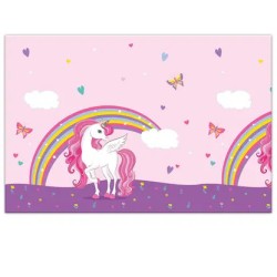 Nappe plastique Licorne Rainbow Colors 120x180 cm