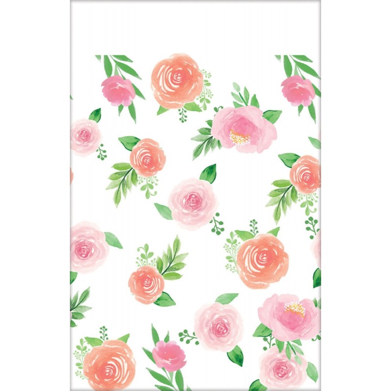 Flower Floral Baby paper tablecloth 137x259 cm