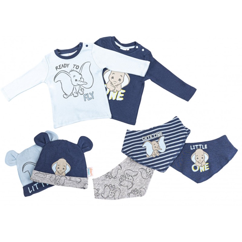 T-shirt + bonnet et bavoir pour bébé Disney Dumbo, 7 pièces. Ensemble 62/68 cm