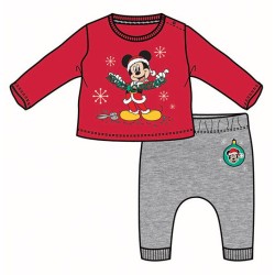 Ensemble T-shirt + pantalon pour bébé Disney Mickey Merry Christmas de 3 à 24 mois