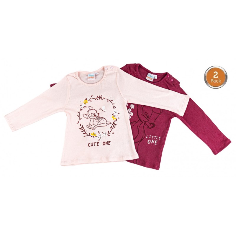 T-shirt bébé Disney Bambi, haut 2 pièces 62-92 cm