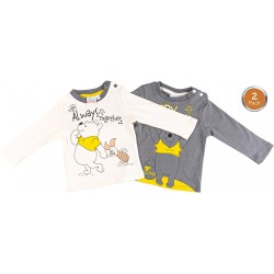 Lot de 2 t-shirts pour bébé Disney Winnie l'ourson 62/68 cm