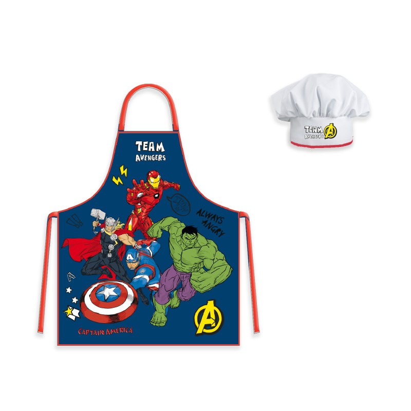 Avengers Always Angry kids apron 2-piece set