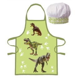 Dinosaur T-Rex children's apron 2-piece set