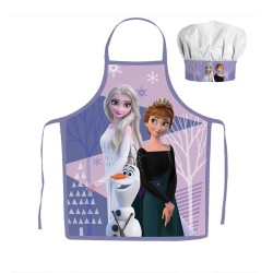 Ensemble tablier violet 2 pièces pour enfants Disney Frozen