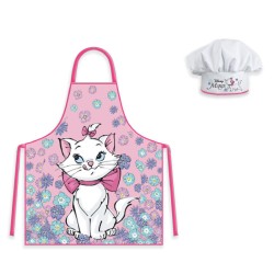 Disney Marie Flower Garden Cat Kids Apron 2-Piece Set