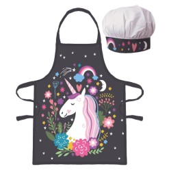 Unicorn Bouquet  kids apron 2-piece set