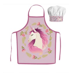 Unicorn Garden children's apron 2-piece set