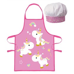 Ensemble de 2 tabliers pour enfants avec baguette magique licorne