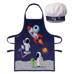 Astronaut Alien  children's apron 2-piece set