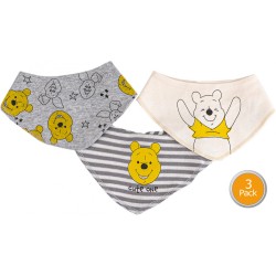 Lot de 3 bavoirs pour bébé Disney Winnie l'ourson