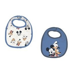 Ensemble de 2 bavoirs pour bébé Disney Mickey